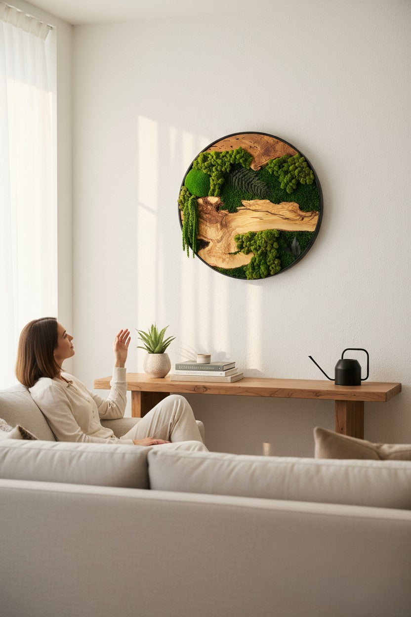 Elevate Interiors with Elegant and Sustainable Moss Wall Decor