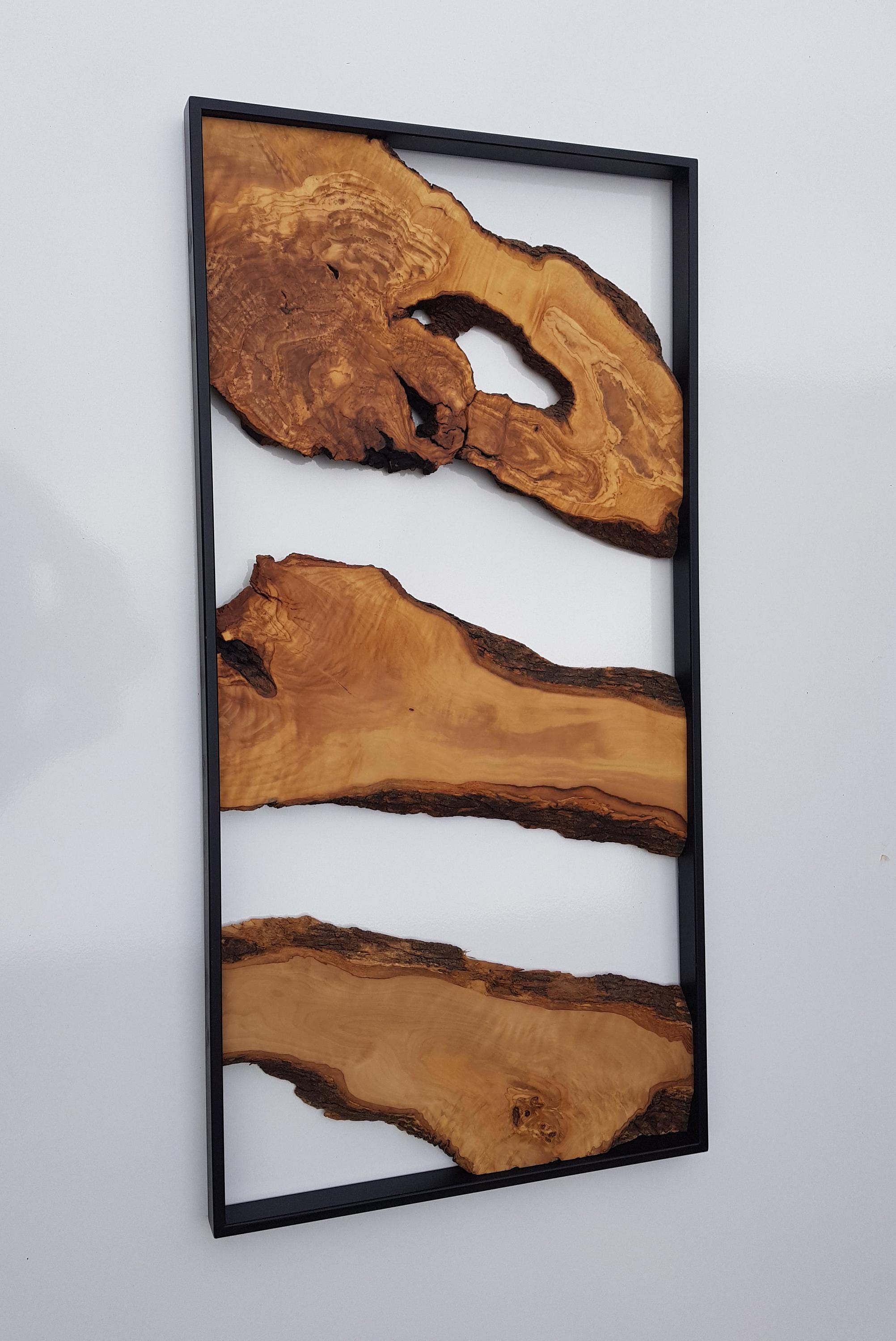 444Metal and Wooden Wall Art, Olive Wood Wall Decor, Wall Art, Housewarming Gift, Wood Wall Art, Rustic Wall Art, Live Edge Wood Wall Decor BlackSeaResinWorks