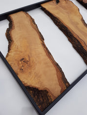 444Metal and Wooden Wall Art, Olive Wood Wall Decor, Wall Art, Housewarming Gift, Wood Wall Art, Rustic Wall Art, Live Edge Wood Wall Decor BlackSeaResinWorks