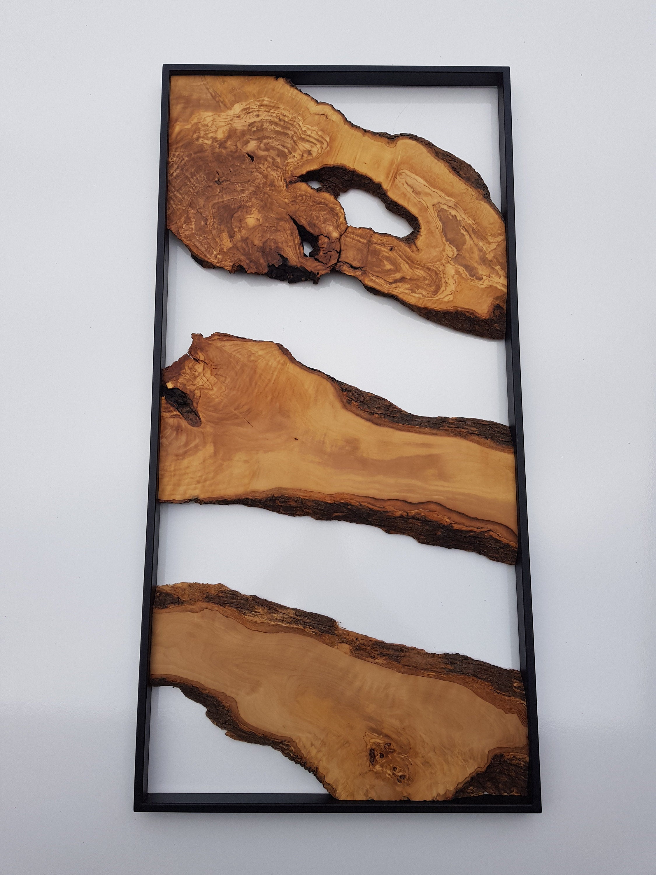444Metal and Wooden Wall Art, Olive Wood Wall Decor, Wall Art, Housewarming Gift, Wood Wall Art, Rustic Wall Art, Live Edge Wood Wall Decor BlackSeaResinWorks