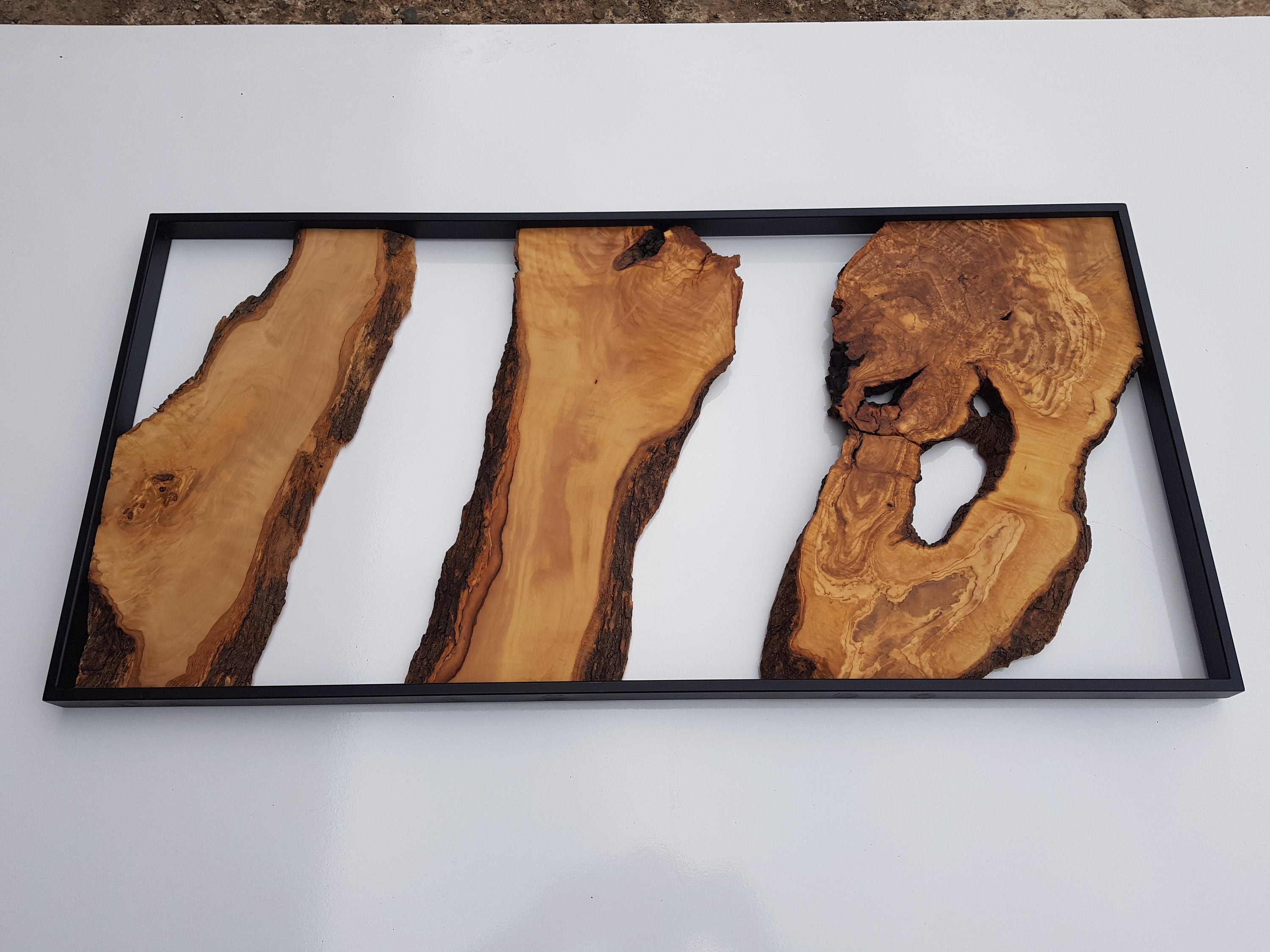 444Metal and Wooden Wall Art, Olive Wood Wall Decor, Wall Art, Housewarming Gift, Wood Wall Art, Rustic Wall Art, Live Edge Wood Wall Decor BlackSeaResinWorks