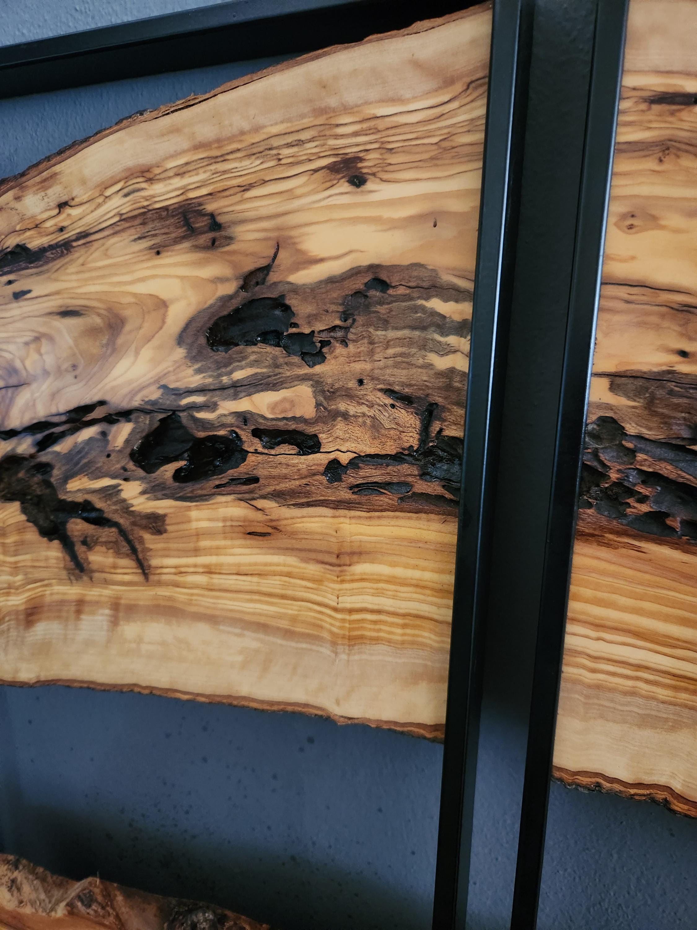 3 333Piece Wood Wall Decor Set, 3 Piece Olive Wood Wall Decor, Wall Art, Wood Wall Art, Rustic Wall Art, Live Edge Wood Wall Decor, Wall Art BlackSeaResinWorks