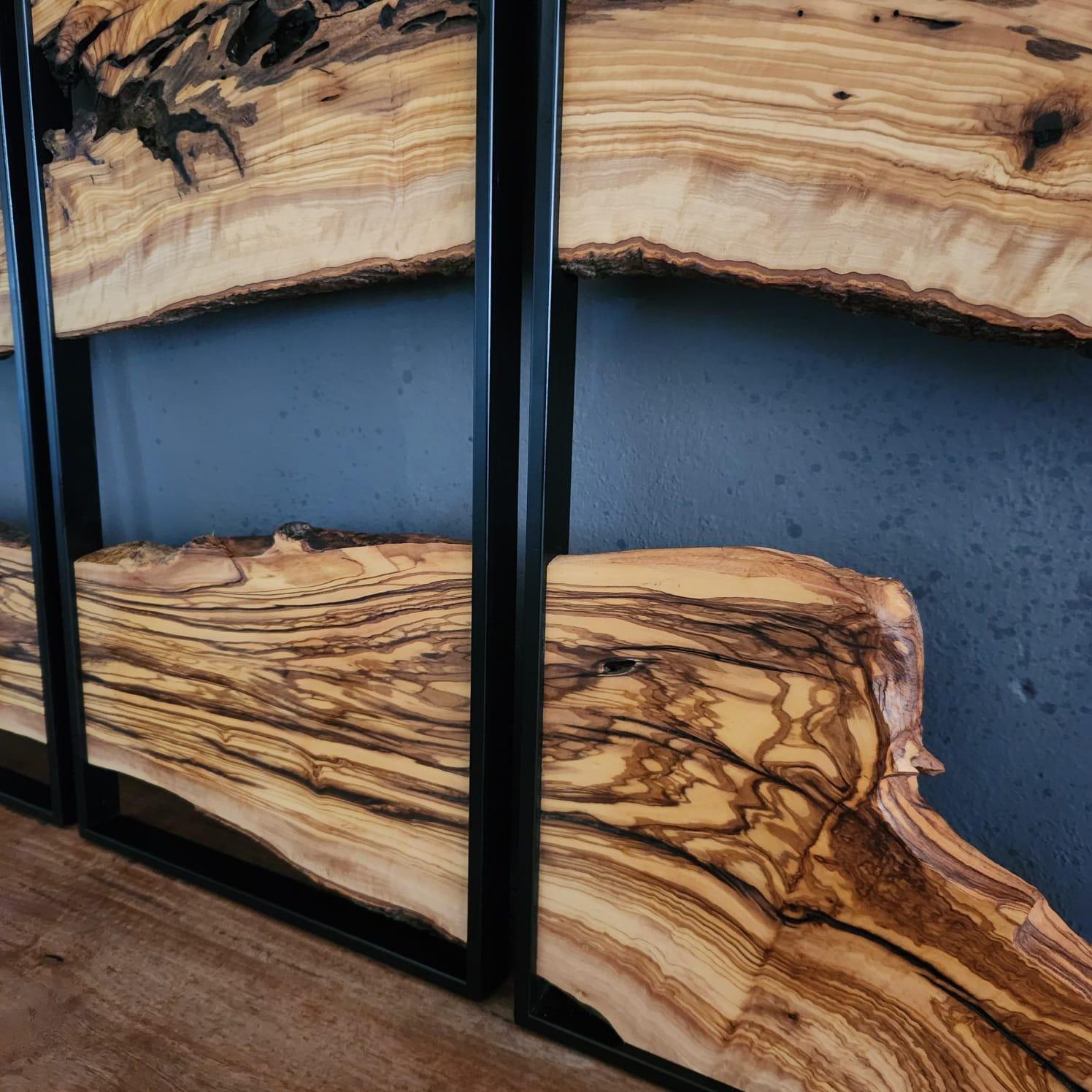 3 333Piece Wood Wall Decor Set, 3 Piece Olive Wood Wall Decor, Wall Art, Wood Wall Art, Rustic Wall Art, Live Edge Wood Wall Decor, Wall Art BlackSeaResinWorks