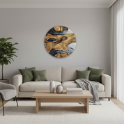 Custom Resin & Olive Wood Wall Clock | Live Edge Rustic Decor