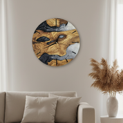 Custom Resin & Olive Wood Wall Clock | Live Edge Rustic Decor