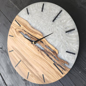 White Pearl Timekeeper | Premium Handmade Wall Clocks Artdesigna®