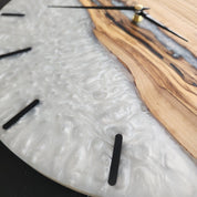 White Pearl Timekeeper | Premium Handmade Wall Clocks Artdesigna®