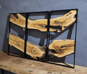 3 Piece Wood Wall Decor Set, 3 Piece Olive Wood Wall Decor, Wall Art, Wood Wall Art, Rustic Wall Art, Live Edge Wood Wall Decor, Wall Art BlackSeaResinWorks