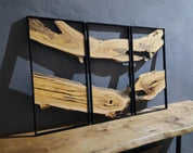 3 Piece Wood Wall Decor Set, 3 Piece Olive Wood Wall Decor, Wall Art, Wood Wall Art, Rustic Wall Art, Live Edge Wood Wall Decor, Wall Art BlackSeaResinWorks