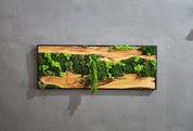 Moss And Olive Wood Wall Art Rustic Greenery Decor For Home BlackSeaResinWorks