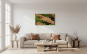 Handcrafted Moss & Olive Wood Wall Art | Rustic Greenery Decor