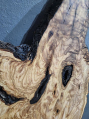Olive Wooden Wall Art | Metal and Wooden Wall Art | Live Edge Rustic Decorative Wall Art