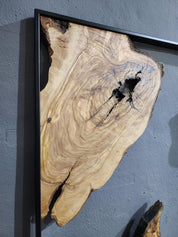 Olive Wooden Wall Art | Metal and Wooden Wall Art | Live Edge Rustic Decorative Wall Art