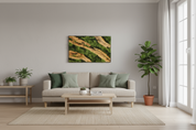 Moss & Wood Wall Art | Unique Custom Made Olive Wood And Moss Wall Decor