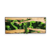 Olive Wood and Moss Wall Art | Handcrafted Rustic Home Decor