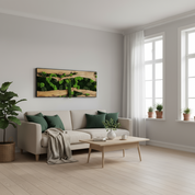 Olive Wood and Moss Wall Art | Handcrafted Rustic Home Decor