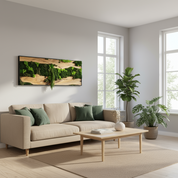 Moss And Olive Wood Wall Art | Rustic Greenery Decor For Home