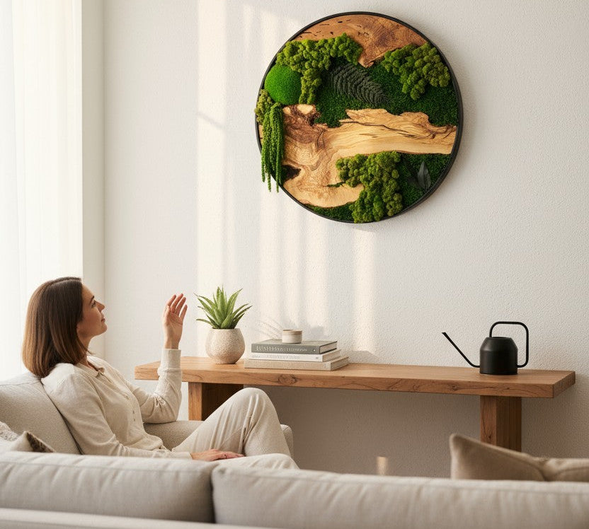 Elevate Interiors with Elegant and Sustainable Moss Wall Decor