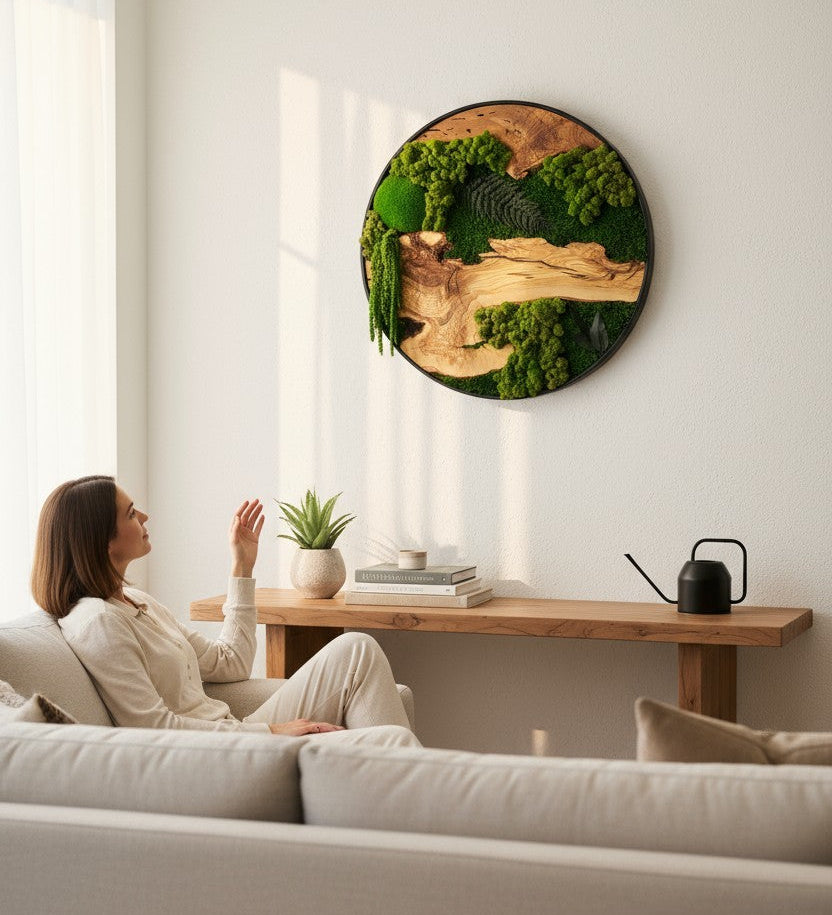Elevate Interiors with Elegant and Sustainable Moss Wall Decor