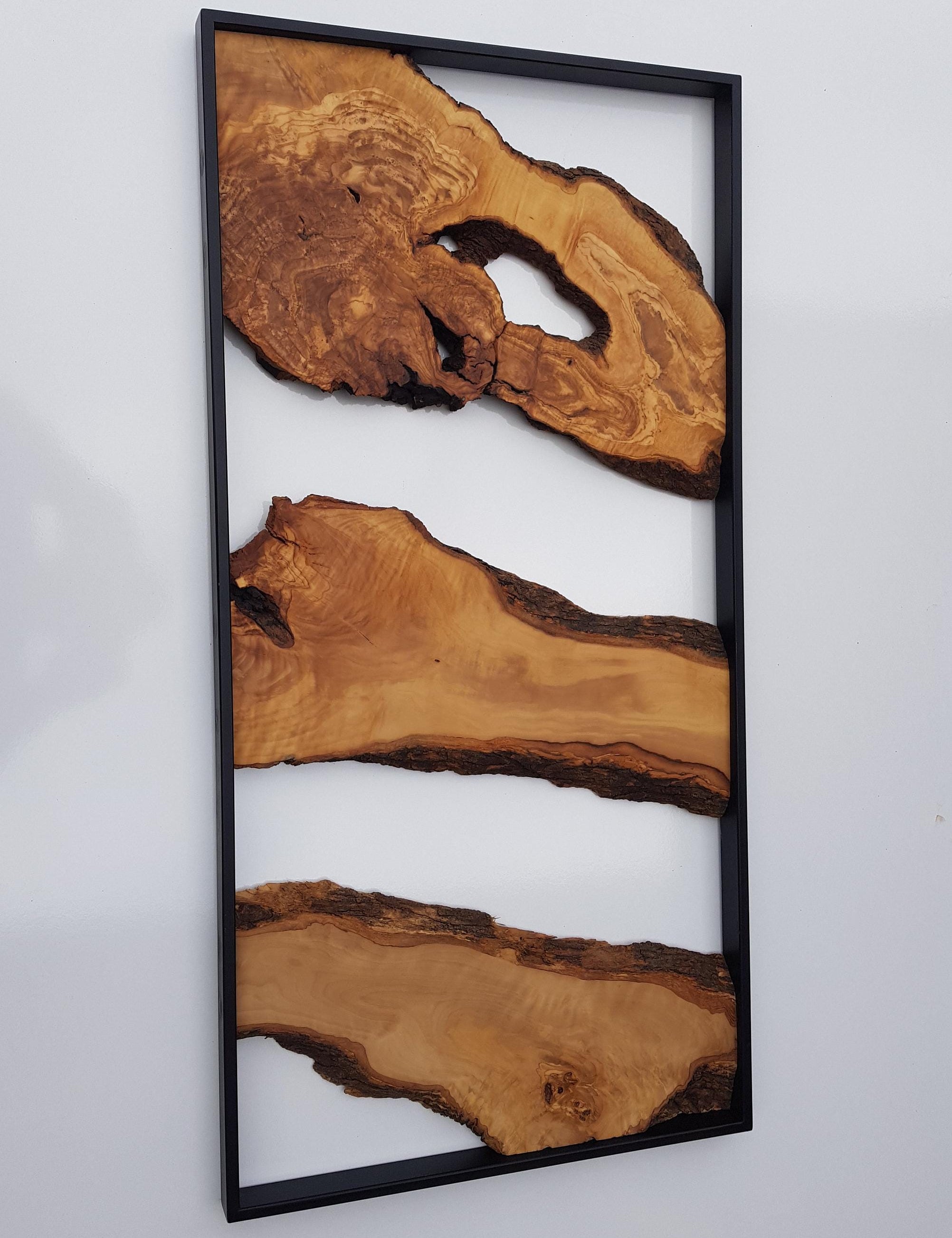 444Metal and Wooden Wall Art, Olive Wood Wall Decor, Wall Art, Housewarming Gift, Wood Wall Art, Rustic Wall Art, Live Edge Wood Wall Decor BlackSeaResinWorks