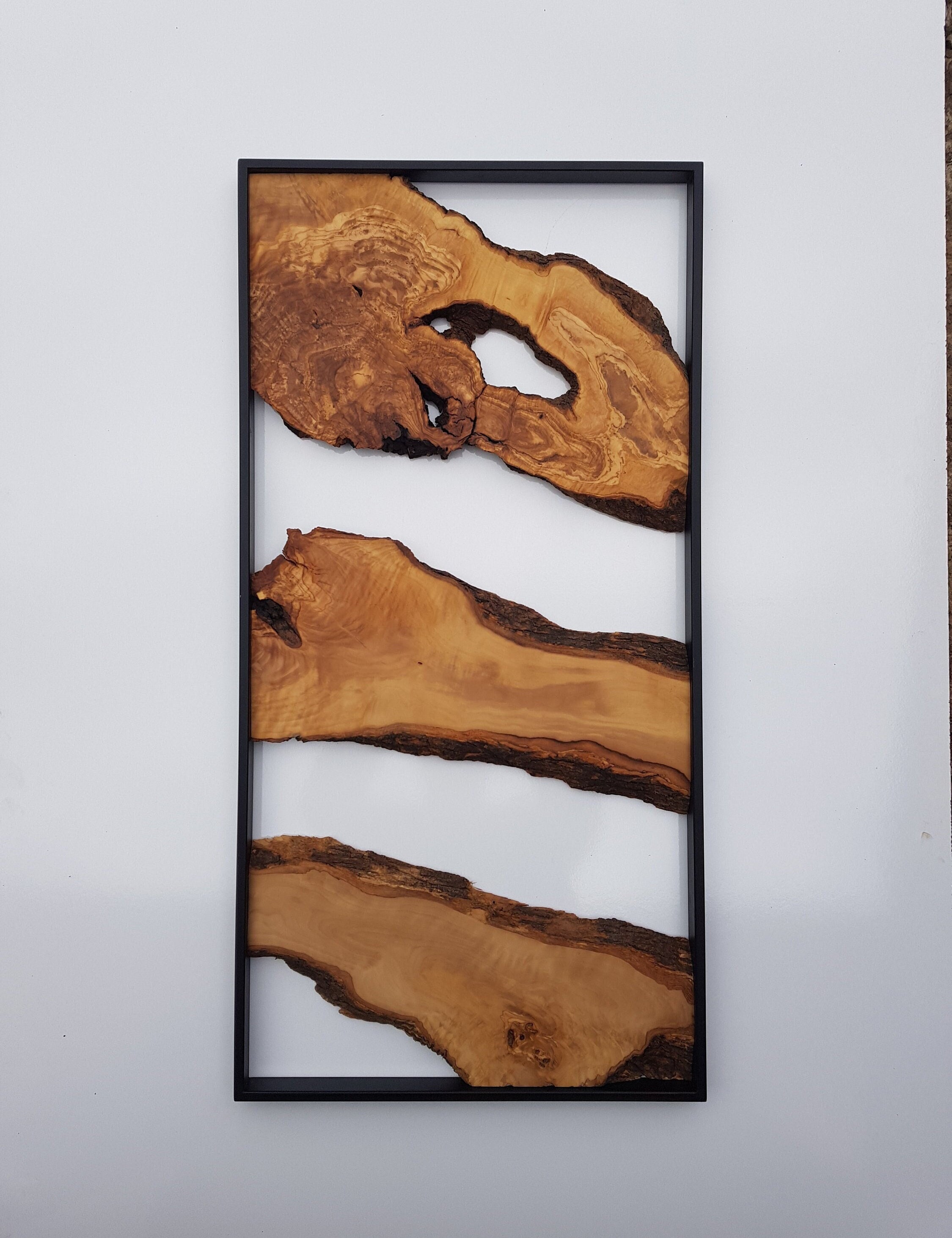 444Metal and Wooden Wall Art, Olive Wood Wall Decor, Wall Art, Housewarming Gift, Wood Wall Art, Rustic Wall Art, Live Edge Wood Wall Decor BlackSeaResinWorks