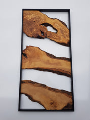 444Metal and Wooden Wall Art, Olive Wood Wall Decor, Wall Art, Housewarming Gift, Wood Wall Art, Rustic Wall Art, Live Edge Wood Wall Decor BlackSeaResinWorks