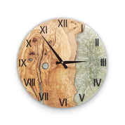 Forest Pearl | Resin & Olive Wood Wall Clock