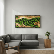 Nature’s River | Luxury Olive Wood & Preserved Moss Wall Art