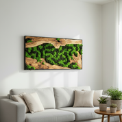 Nature’s River | Luxury Olive Wood & Preserved Moss Wall Art
