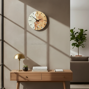 White Essence | Resin & Olive Wood Wall Clock