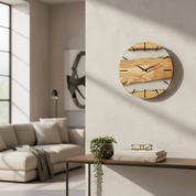 Silent Nature | Resin & Olive Wood Wall Clock