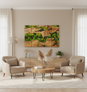 Custom Moss Wall Art | Olive Wood & Metal Frame | Preserved Moss Decor
