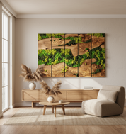 Custom Moss Wall Art | Olive Wood & Metal Frame | Preserved Moss Decor