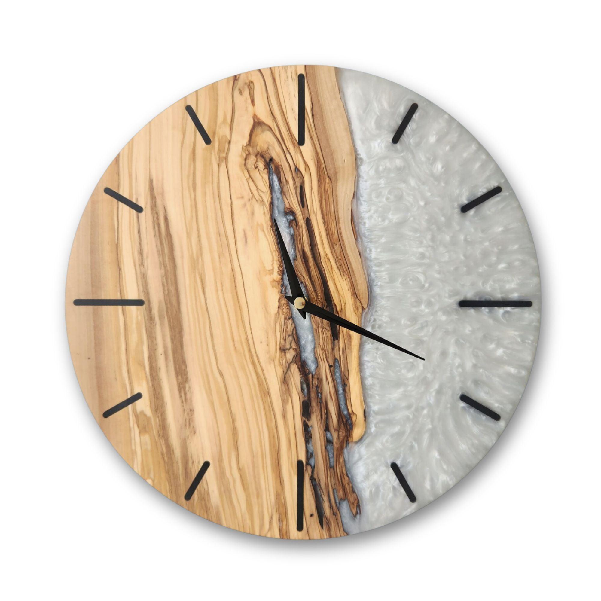 White Pearl Timekeeper | Premium Handmade Wall Clocks Artdesigna®