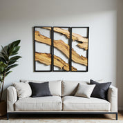 Timber Essence | Set of 3 Wooden Wall Art Panels