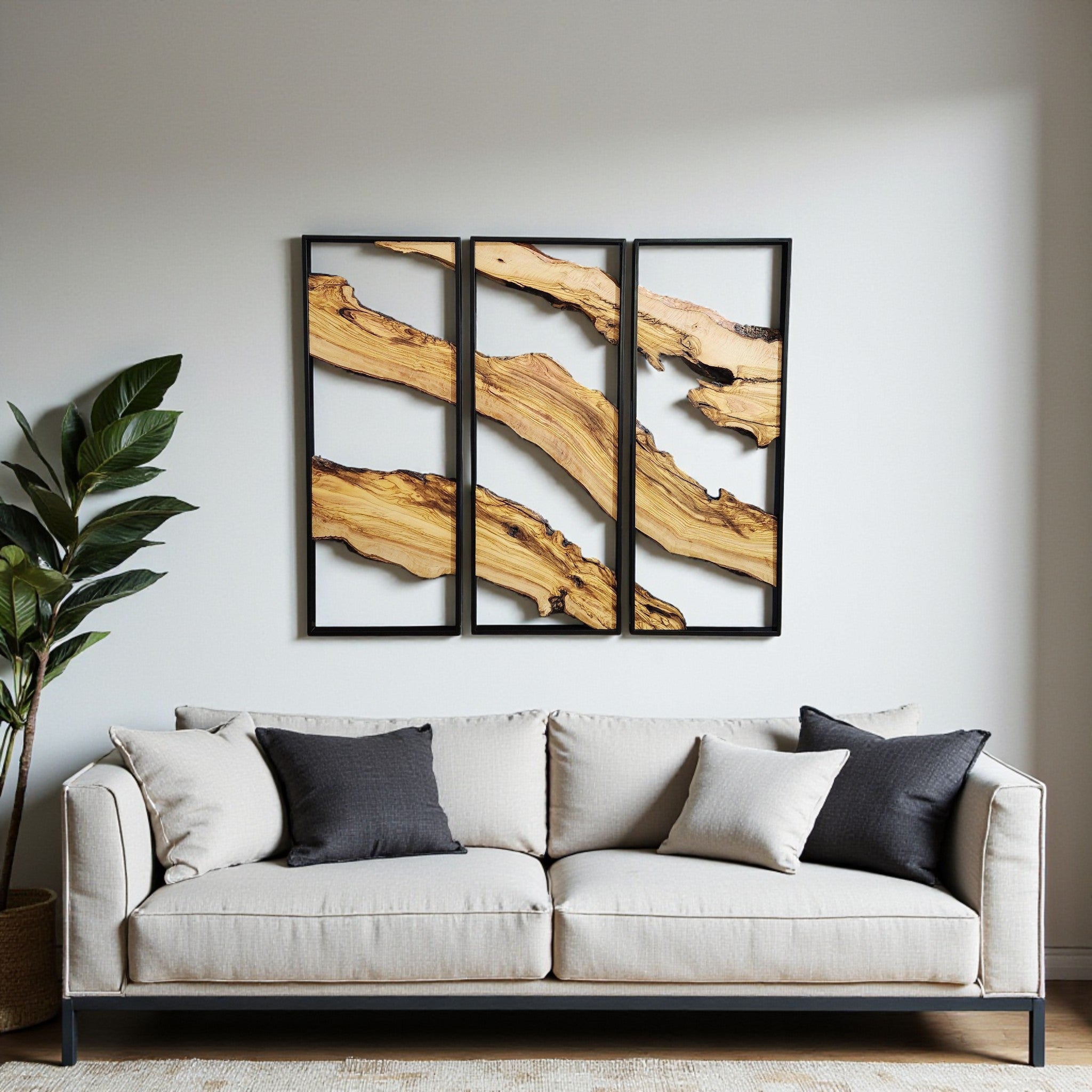 Timber Essence | Set of 3 Wooden Wall Art Panels