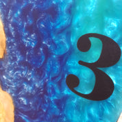 Blue Serenity | Resin & Olive Wood Wall Clock