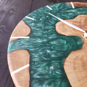 Deep Ocean | Resin & Olive Wood Wall Clock