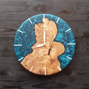 Deep Ocean | Resin & Olive Wood Wall Clock