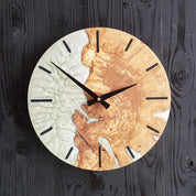 White Essence | Resin & Olive Wood Wall Clock