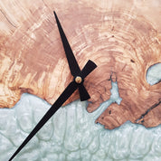 White Essence | Resin & Olive Wood Wall Clock