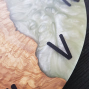 Forest Pearl | Resin & Olive Wood Wall Clock