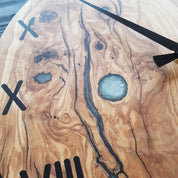 Forest Pearl | Resin & Olive Wood Wall Clock