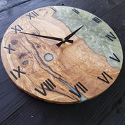 Forest Pearl | Resin & Olive Wood Wall Clock