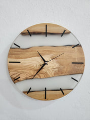 Silent Nature | Resin & Olive Wood Wall Clock