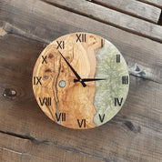 Forest Pearl | Resin & Olive Wood Wall Clock