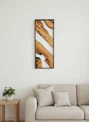 Metal and Wooden Wall Art, Olive Wood Wall Decor, Wall Art, Housewarming Gift, Wood Wall Art, Rustic Wall Art, Live Edge Wood Wall Decor BlackSeaResinWorks