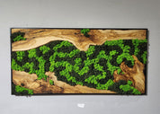 Nature’s River | Luxury Olive Wood & Preserved Moss Wall Art