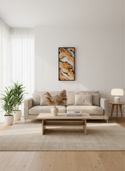 Metal and Olive Wood Wall Art | Handmade Live Edge Farmhouse Wall Decor