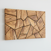 Natural Geometry | Olive Wood Mosaic Wall Art